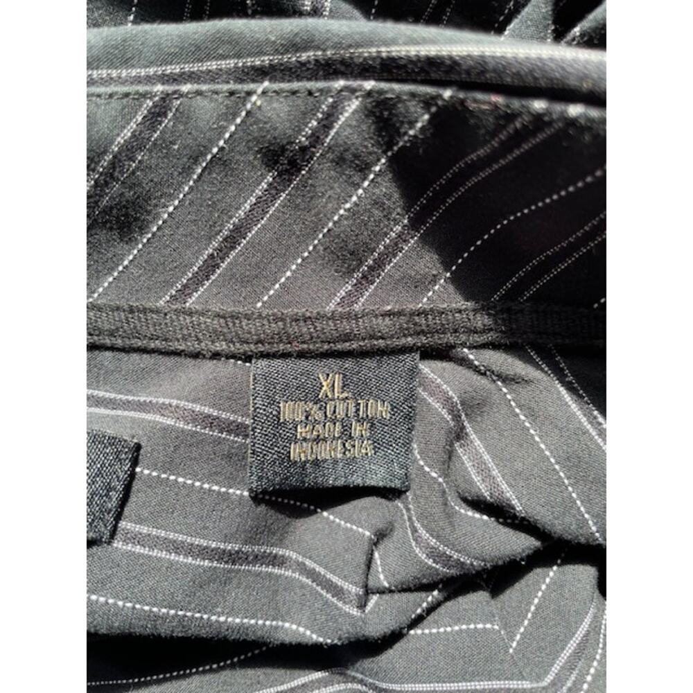Axist Men Size XL Modern Fit Long-Sleeve Button Front Black‎ Shirt 100% Cotton - Picture 5 of 5